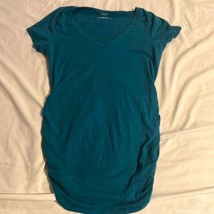 Teal v-neck Motherhood Maternity T-shirt